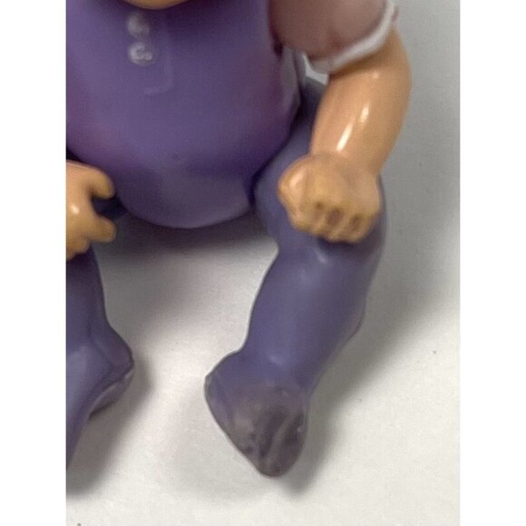 FISHER-PRICE Loving Family Dollhouse 2.5" Baby Infant & Dad DOLLS Nursery Purple - Picture 4 of 6